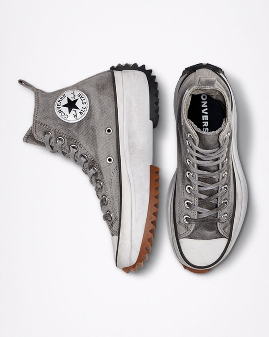 Zapatos Plataforma Converse Run Star Hike Smoked Canvas Altas Mujer Blancas | PE 48E2L0